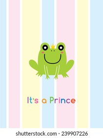 frog baby arrival card