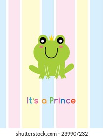 frog baby arrival card
