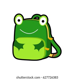 frog bag icon. cute school bag for kids