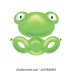 Frog Balloon Animal Icon Isolated