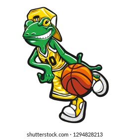 Frog basket mascotte