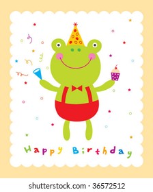 Frog Birthday Card