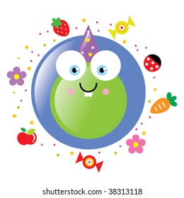 frog birthday greeting