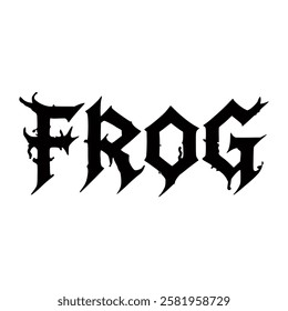 frog black metal fashion sticker t shirt music vector illustration template design