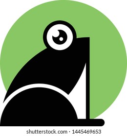 Frog black silhouette vector icon