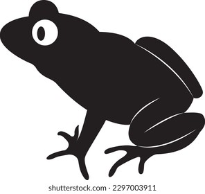 Frosch, schwarze Silhouette, Vektorgrafik