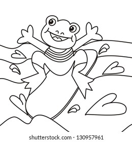 3,537 Coloring book frog Images, Stock Photos & Vectors | Shutterstock