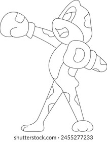 Frog Boxer Boxing gloves Boxing Animal Vector Graphic Art Illustration