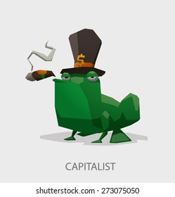 Frog the capitalist, vector