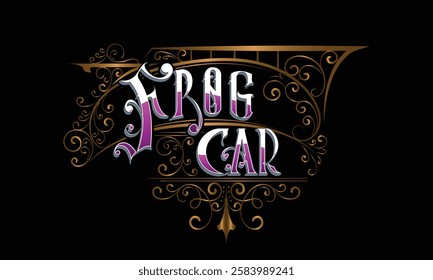 FROG CAR lettering custom style design