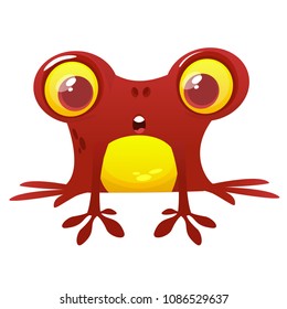  Frog Cartoon Character. Vector illustration. Design for print, children book illustration or party decoration