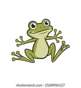 Frog cartoon character vector illustration design