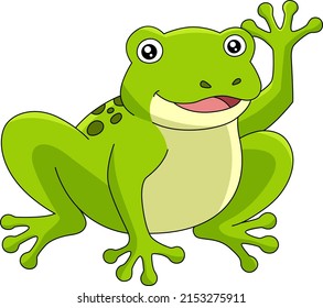 Frog Cartoon Colored Clipart Illustration