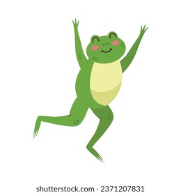 frog cartoon cute illustration isolated