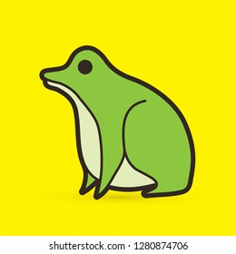Frog cartoon graphic vector
