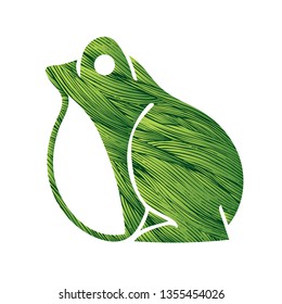 Frog cartoon graphic vector.