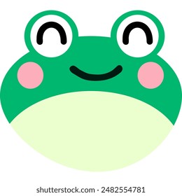 Dibujos animados de rana en estilo de icono