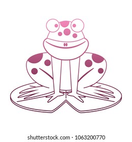 Frog cartoon isolated