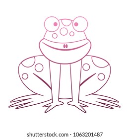 Frog cartoon isolated