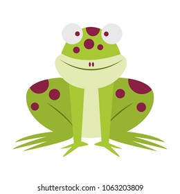 Frog cartoon isolated