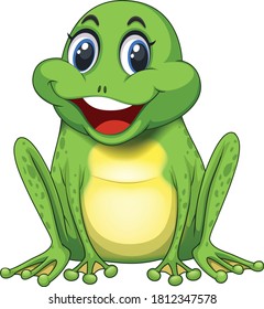 Frog Cartoon vector art and illustration