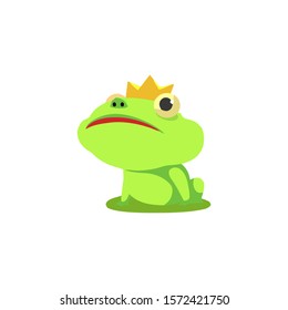 frog cartoon vector icon on a white background