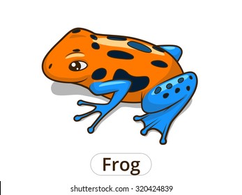 Frog cartoon vector illustration