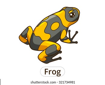 Frog cartoon vector illustration