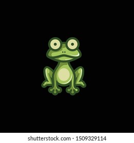 frog character logo vector download 