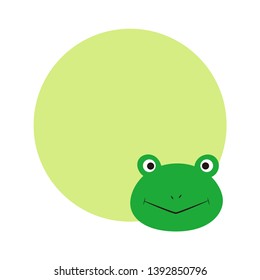 frog character vector frame design