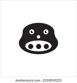 frog chat or animal chat logo illustration.