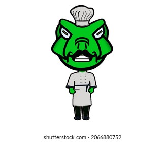 Frog chef who is ready to serve delicious food, suitable for profiles and logos or anything else