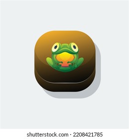 frog colorful logo graphic design