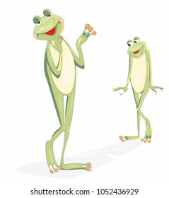 frog, a coloring, for children, a coloring for children, the character, green, cheerfully, a jump