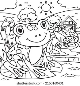 2,538 Frog Coloring Page Images, Stock Photos & Vectors | Shutterstock