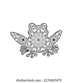Página de coloreado de ranas para KIds