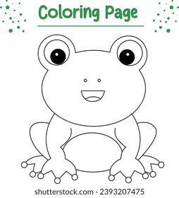Página de coloreado de ranas para niños
