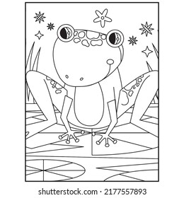 2,538 Frog Coloring Page Images, Stock Photos & Vectors | Shutterstock