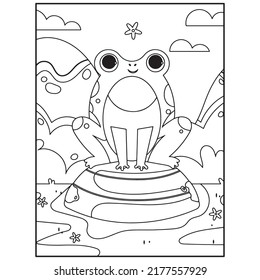 Frog Coloring Pages For Kids