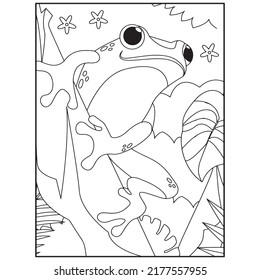 Frog Coloring Pages For Kids