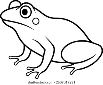 frog coloring pages white background.