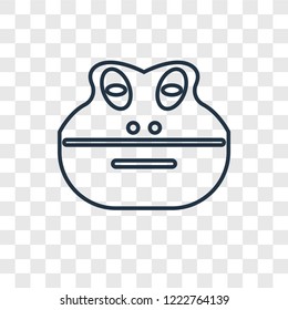 Frog concept vector linear icon isolated on transparent background, Frog concept transparency concept in outline style