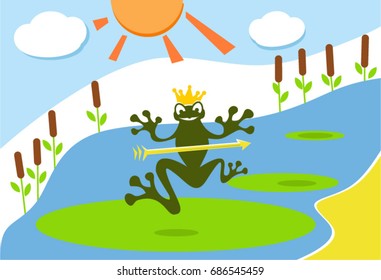 Frog in the crown