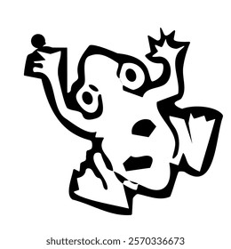 Frog Cursor Hand Drawn Icon Design