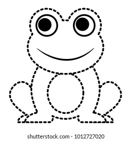 frog cute animal sitting cartoon