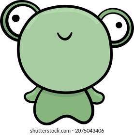 icono de sapo lindo personaje. Ilustración vectorial dibujada por mano