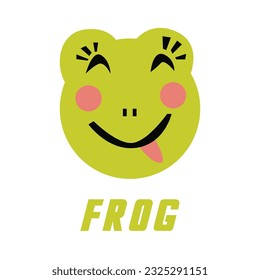 Frog Cute Flat Animal Vector