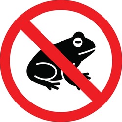 Caution frog sign vector image | Free SVG