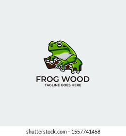 Frog Design Concept Illustration Vector Template, Suitable for Creative Industry, Multimedia, entertainment, Educations, Shop, and any related business