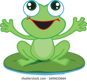 Frog Design as Sticker Books Illustration and Cartoon Character